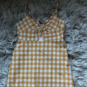 Yellow and white summery dress